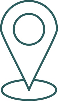 Starred Location Line Gradient Icon vector