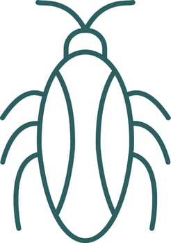 Cockroach Line Gradient Icon vector