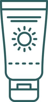 Sunscreen Line Gradient Icon vector