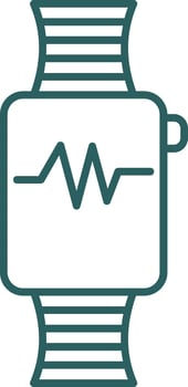 Fitness Watch Line Gradient Icon vector