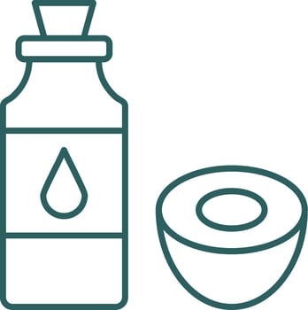 Coconut Oil Line Gradient Icon vector