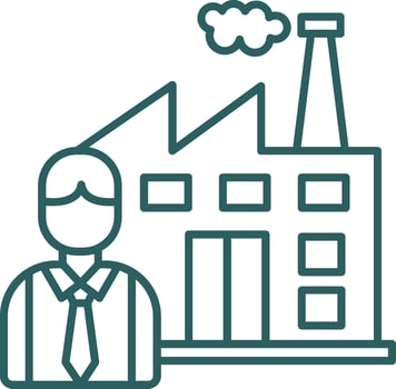 Employee Line Gradient Icon vector