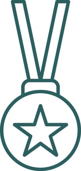 Medal Line Gradient Icon vector
