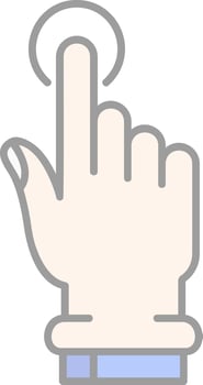 Tap Line Filled Light Icon vector