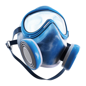 AI generated 3D Rendering of a Medical Face Mask on Transparent Background - Ai Generated png