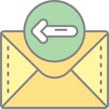 Left arrow Line Filled Light Icon vector