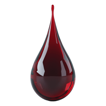 AI generated 3D Rendering of a Red Liquid Drops on Transparent Background - Ai Generated png
