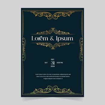 Print Ready Wedding Invitation Card Vector Templates