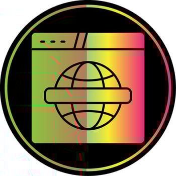 Website Glyph Due Color Icon vector