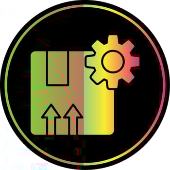 Production Glyph Due Color Icon vector