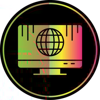 Internet Glyph Due Color Icon vector