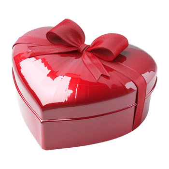 AI generated 3D Rendering of a Chocolate Gift Box in Heart Shape on Transparent Background - Ai Generated png