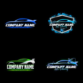 Car logo design templates, auto mobile logos vector