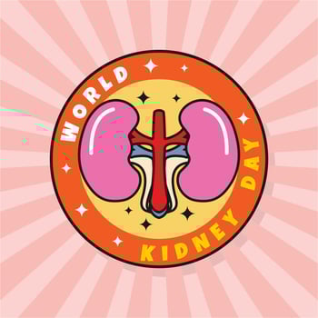 World Kidney Day Retro Style Vector Design