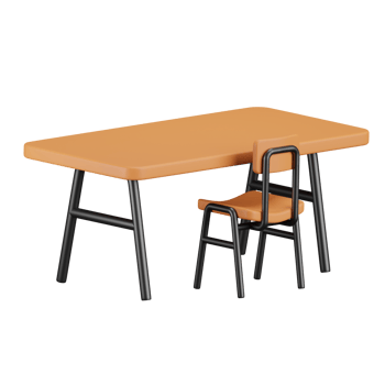 School Desk 3d icon png