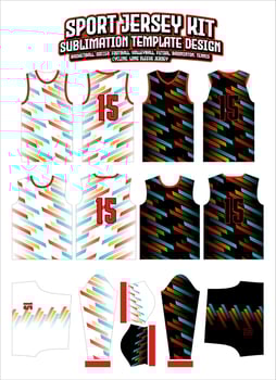 colorful stripes diagonal Jersey Apparel Sports Wear Sublimation pattern vector