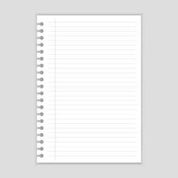 Set white papers. Blank sheets of square and lined paper ready for your message. Vector illustration.