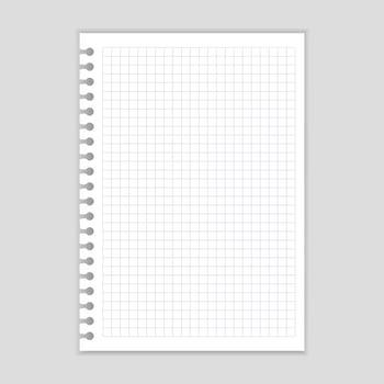Set white papers. Blank sheets of square and lined paper ready for your message. Vector illustration.