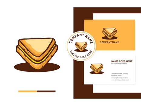 half slice sandwich logo vector