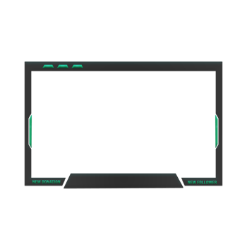 Live Gaming Stream Overlay Border png
