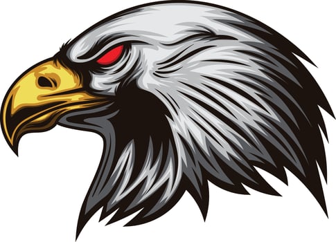 Vector illustration of eagle head