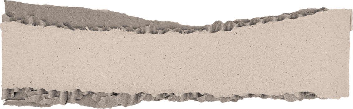 Brown Torn Corrugated Cardboard Piece png