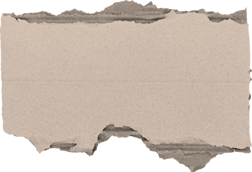 Brown Torn Corrugated Cardboard Piece png
