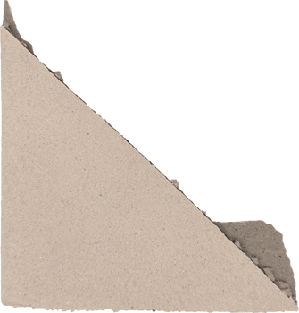 Brown Torn Corrugated Cardboard Piece png