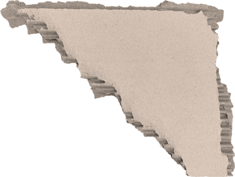 Brown Torn Corrugated Cardboard Piece png