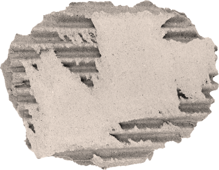 Brown Torn Corrugated Cardboard Piece png