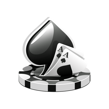 Black icon for the casino. Illustration Poker Cards, Spade Symbol, and Chip Games. png