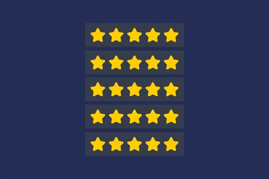 5 star rating illustration vector format