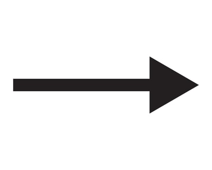 Black arrow icon. Arrow pointing to the right. vector