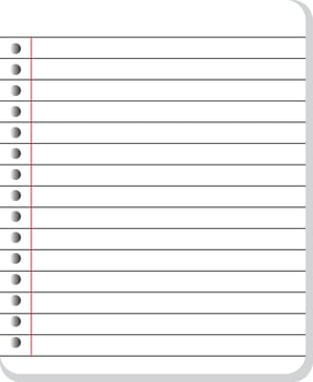 Realistic workbook torn paper sheets. Mockup sheets of paper torn from a notebook. Blank gridded notebook. vector