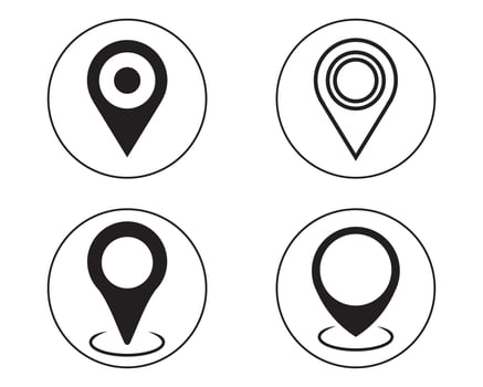 Set Of Address place icon symbol. Pin icon set. Location icon . destination icon. map pin. use for mobile apps and website UI vector