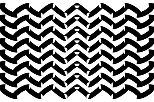 Zigzag chevron seamless pattern in black vector. vector