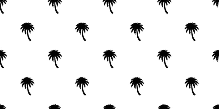 palm tree seamless pattern coconut tree vector island tropical ocean beach summer scarf isolated tile background repeat wallpaper cartoon illustration white design