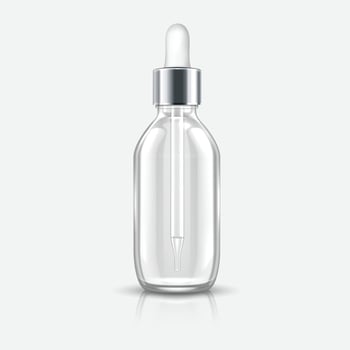 Vitamin serum packaging with aloe Vera extract Vector
