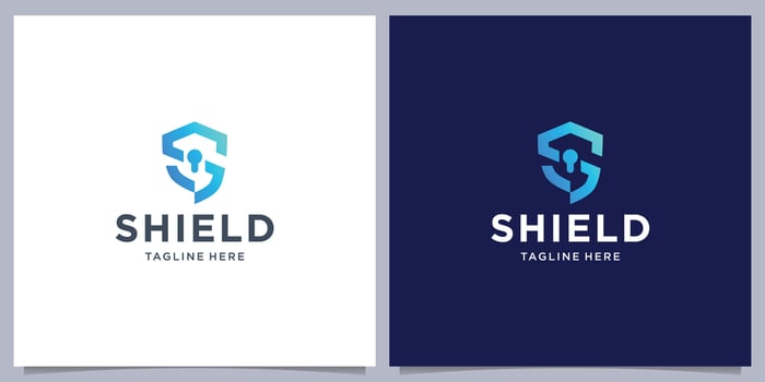 Initial Letter S Shield Armor for Secure Safe Secret Strong Smart Label Emblem Badge logo design vector. vector