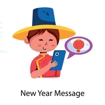 New Year Message vector