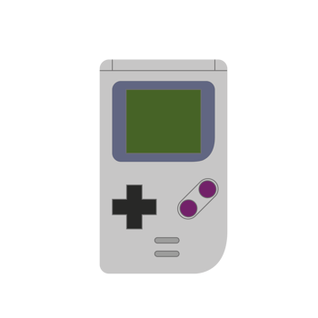 Portable games console.  Old gadget. png