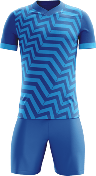 blue soccer uniform front view png