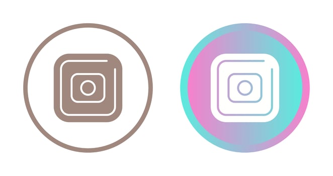 Record Square Vector Icon