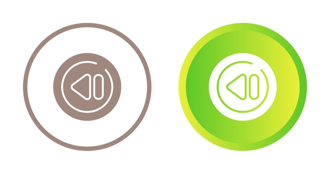 Previous Track Circle Vector Icon