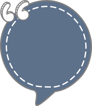 Colorful pastel blue color speech bubble balloon with quotation marks, icon sticker memo keyword planner text box banner, flat png transparent element design