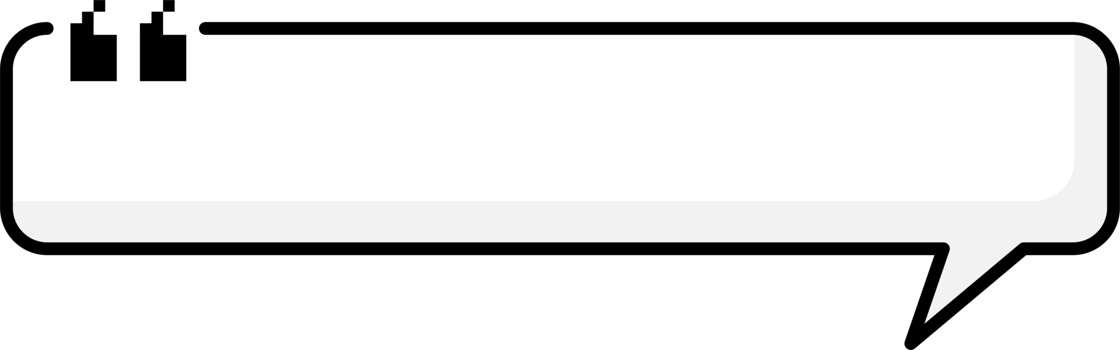 Black and white speech bubble balloon with quotation marks, icon sticker memo keyword planner text box banner, flat png transparent element design