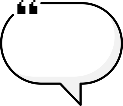 Black and white speech bubble balloon with quotation marks, icon sticker memo keyword planner text box banner, flat png transparent element design