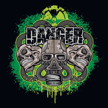 skull and gas mask vector