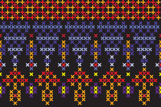 illustration pattern of the crass color on black background. vector