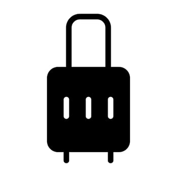 suit case of tour and travel glyph icon sets vector